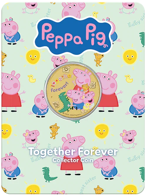 Peppa Pig - Together Forever 2026 Collector Coin in Card – footycoinandgifts.com.au