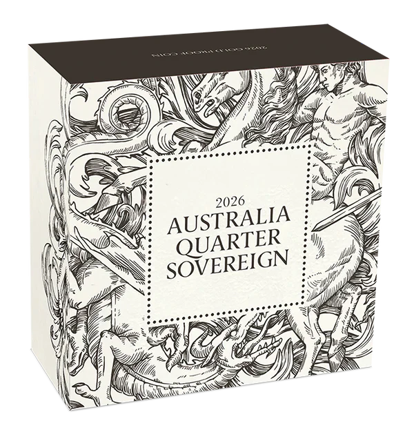Australia Quarter Sovereign 2026 Gold Proof Coin – footycoinandgifts.com.au