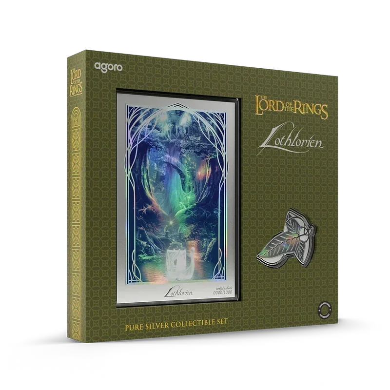 The Lord of the Rings Lothlorien Collectible 1/2oz Silver Coin + 5g Silver Foil Set.