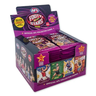 2026 AFL FOOTY STARS CARDS SEALED BOX TRADING CARDS – footycoinandgifts.com.au