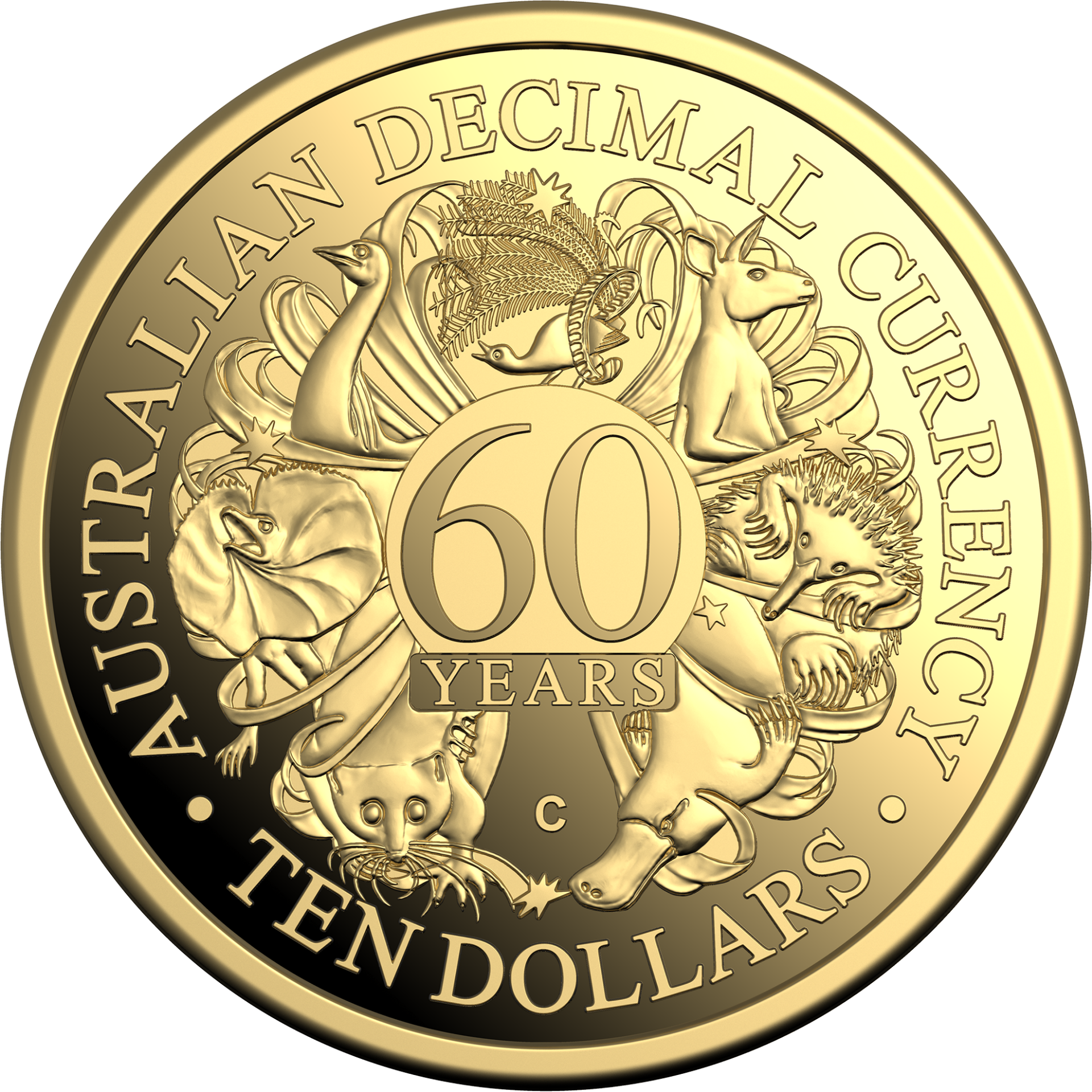 2026 $10 60th Anniversary of the Mint 1/10oz Gold Proof Coin ‘C’ Mint