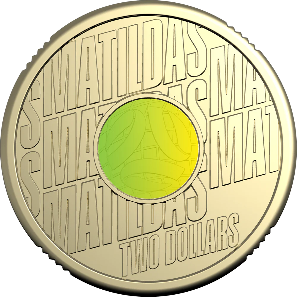 Matildas 2026 $2 Coloured Uncirculated Coin in Card