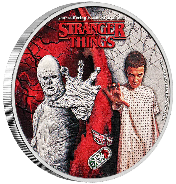 Stranger Things - Eleven + Vecna 2026 1/2oz Silver Coloured Coin