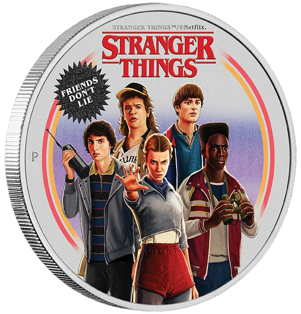 Stranger Things - Friends Don't Lie 2026 1oz Silver Coloured Coin