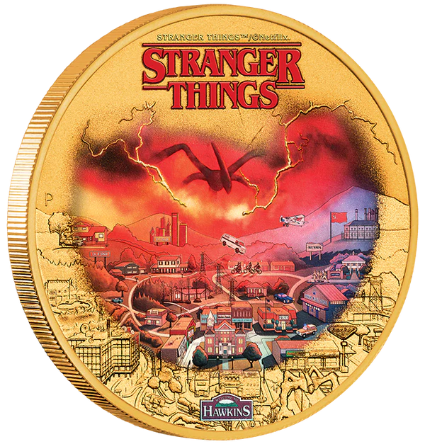 Stranger Things - Hawkins 2026 Gold Plated Collector's Coin In Card