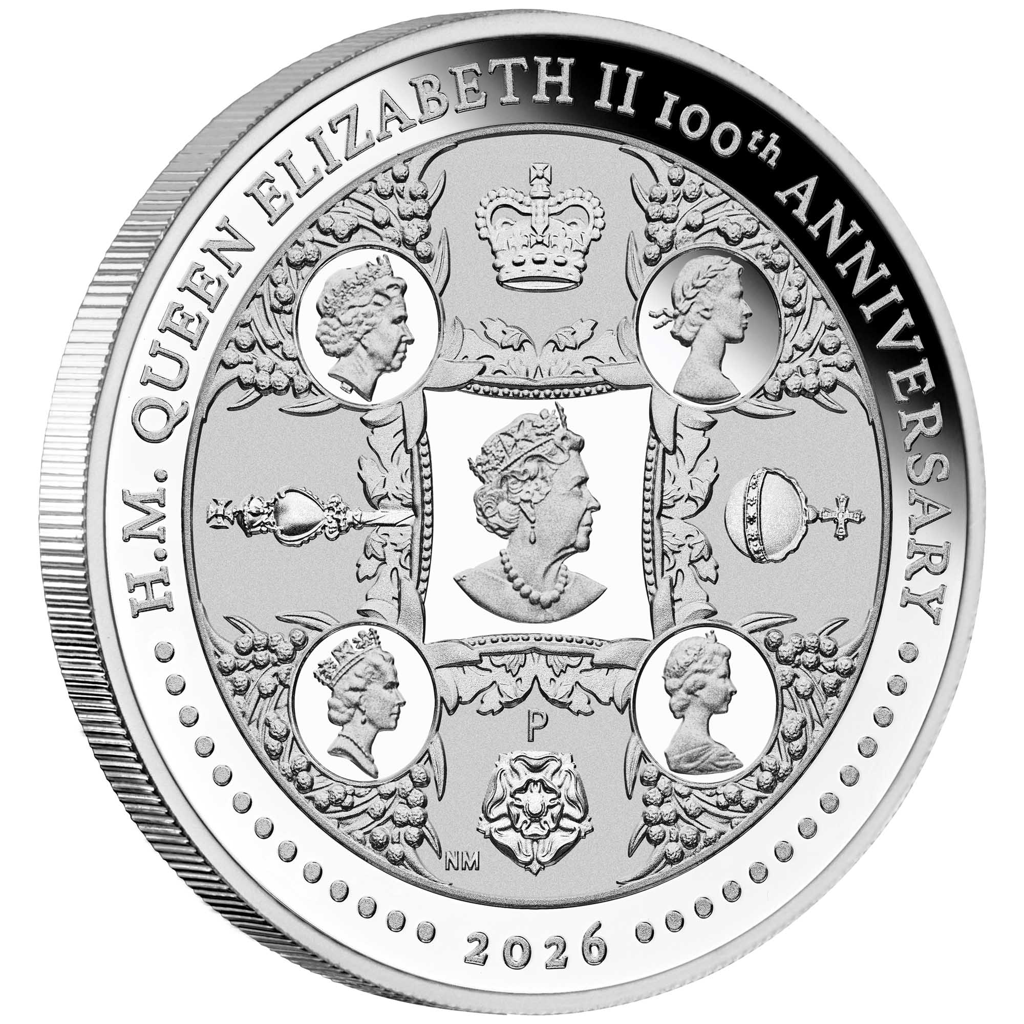 H.M. QUEEN ELIZABETH II 100 YEARS 1 OZ SILVER PROOF COIN
