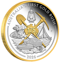 Australia's First Gold Rush 175th Anniversary 2026 1oz Silver Proof Gilded Coin