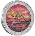 Sundowner Red Kangaroo 2026 1oz Silver Coloured Coin in Card