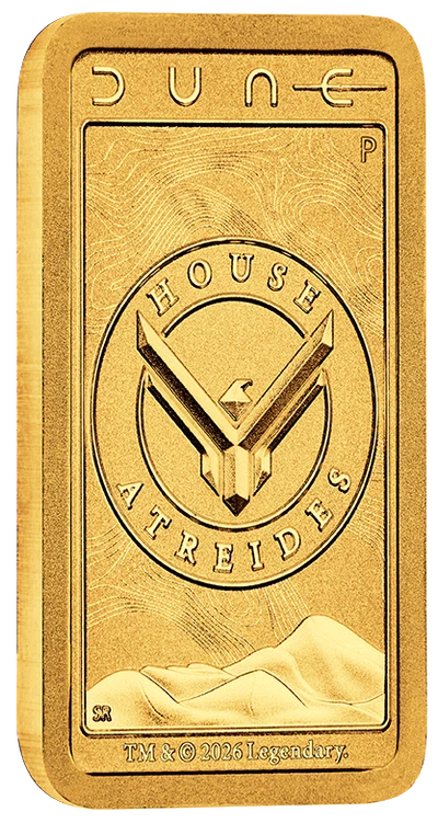 Dune - House Atreides 2026 1g Gold Minted Bar