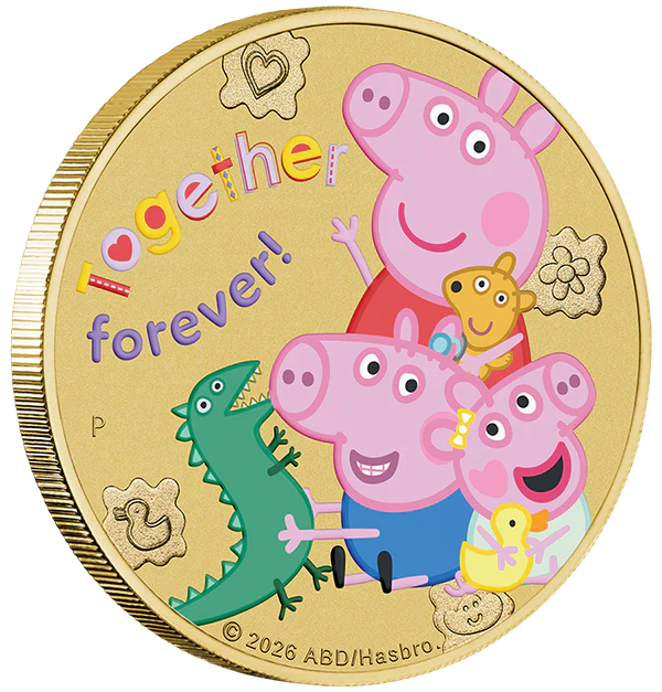 Peppa Pig - Friends 2026 Collector Coins in Cards (Three-Coin Set)