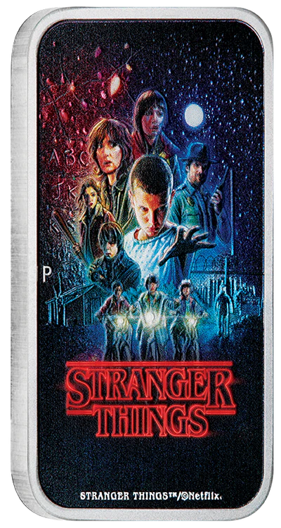 Stranger Things - Season 1 2026 1oz Silver Coloured Rectangular Coin