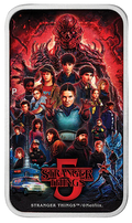 Stanger Things Season 5 2026 1oz Silver Coloured Rectangular Coin
