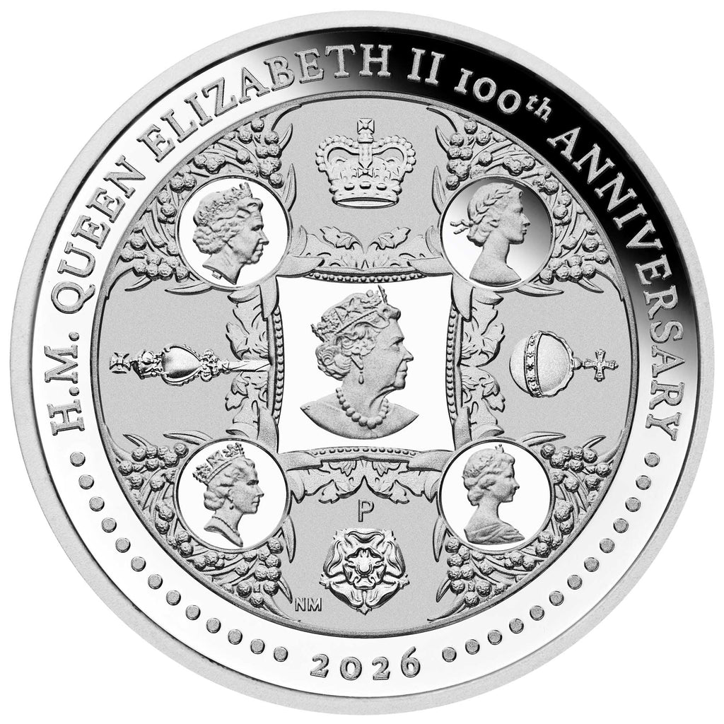 H.M. QUEEN ELIZABETH II 100 YEARS 1 OZ SILVER PROOF COIN