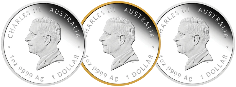 H.M. QUEEN ELIZABETH SILVER COIN THREE COIN SET