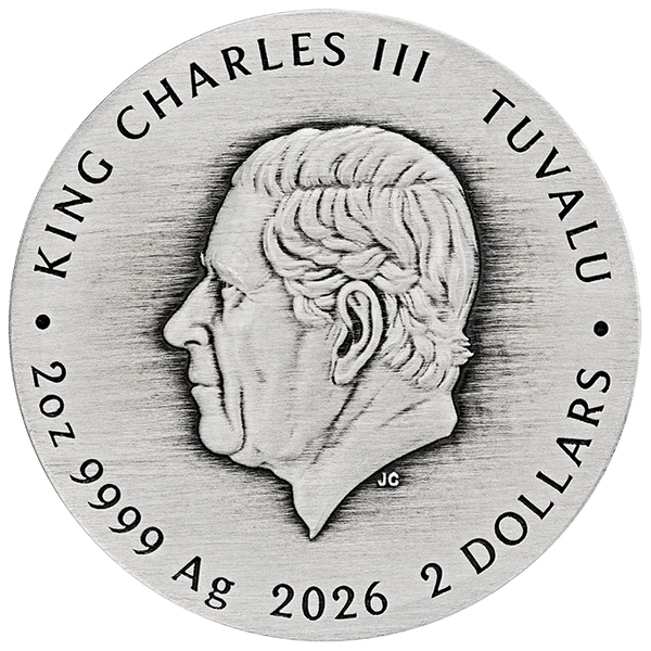 Dune Scourge of the Desert Sea 2026 2oz Silver Antiqued Coloured Coin