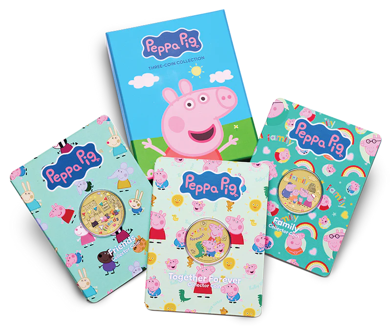 Peppa Pig - Friends 2026 Collector Coins in Cards (Three-Coin Set)