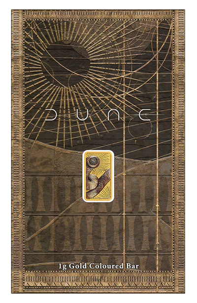 Dune 2026 1g Gold Coloured Minted Bar