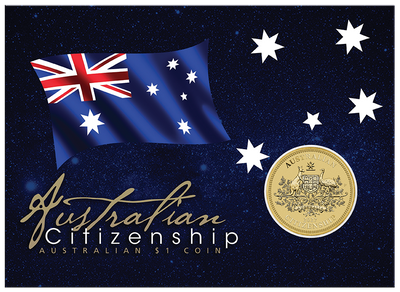 Australian Citizenship 2027 $1 Coin in Card