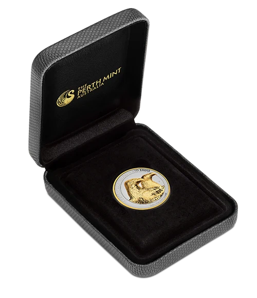 Wedge Tailed Eagle 2026 2oz Silver Enhanced Reverse Proof Ultra High Relief Gilded Coin