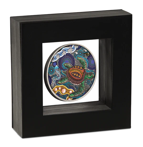 Turtle Yaunati 2026 2oz Silver Antiqued Coloured Coin