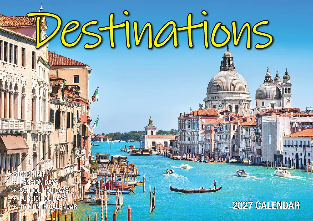 CALENDAR 2027 BIG PRINT - DESTINATIONS