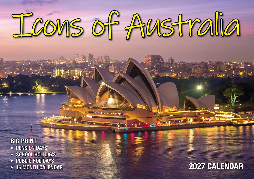 CALENDAR 2027 BIG PRINT - ICONS OF AUSTRALIA