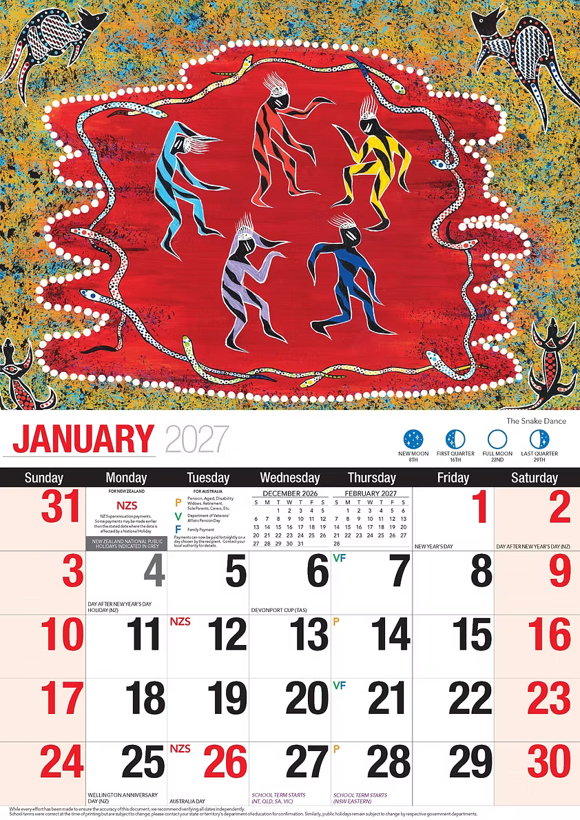 CALENDAR 2027 BIG PRINT - DREAMTIME