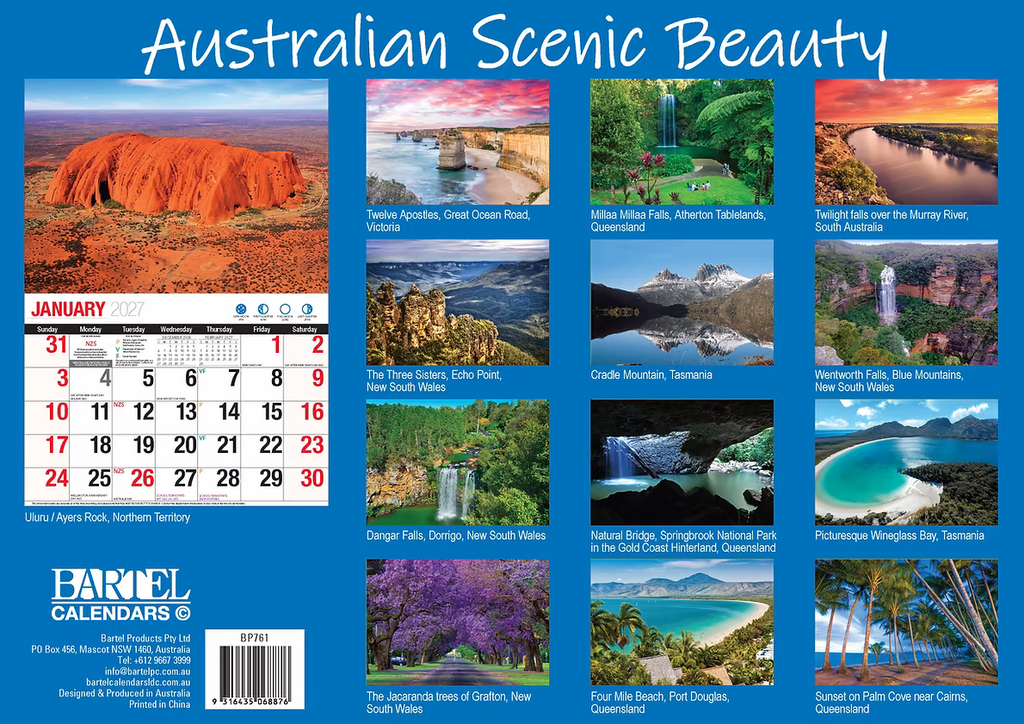CALENDAR 2027 BIG PRINT - AUSTRALIAN SCENIC BEAUTY