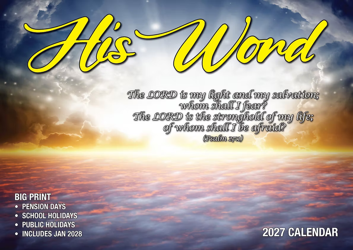CALENDAR 2027 BIG PRINT - HIS WORD