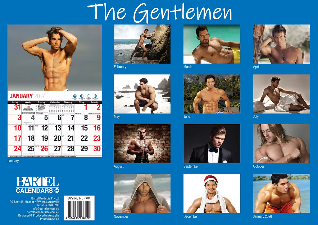 CALENDAR 2027 BIG PRINT - HUNKS