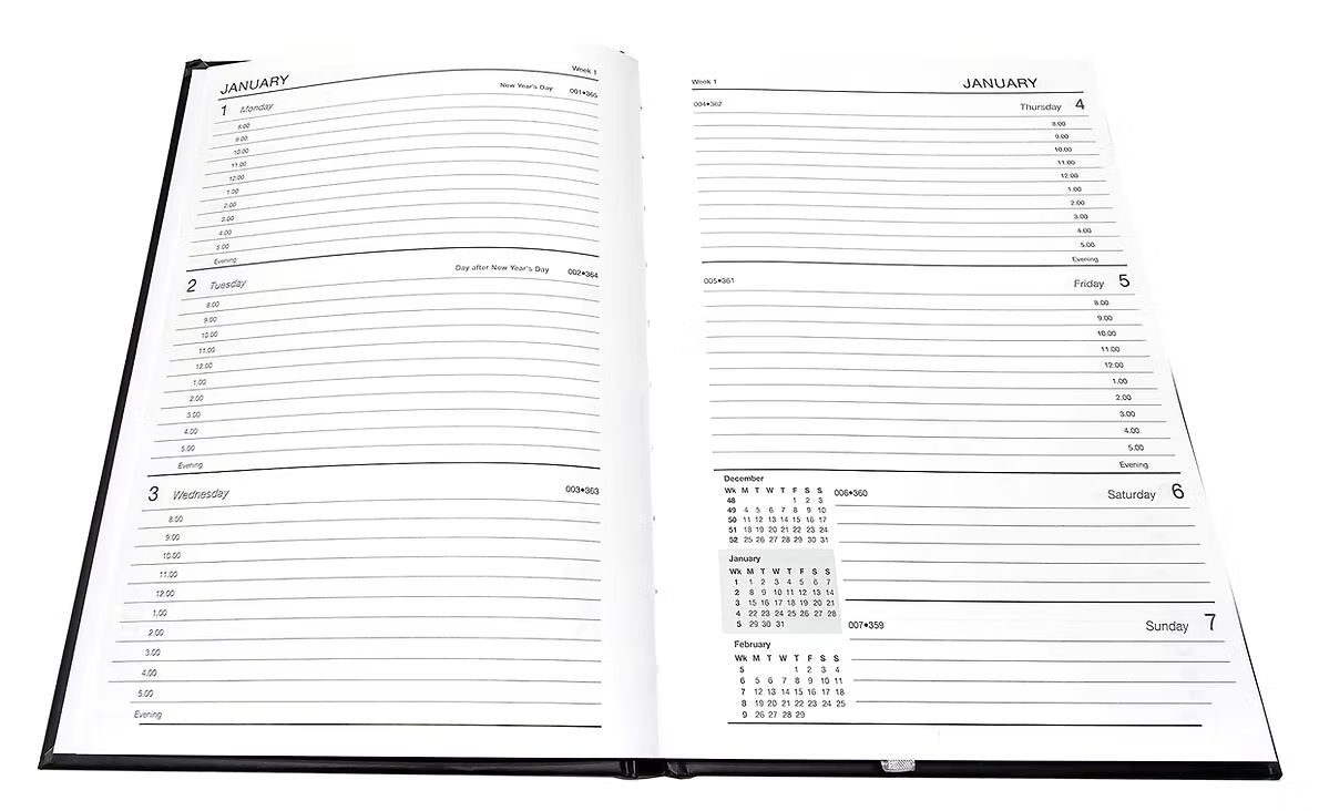 EA57 - Everyday Bound Diary A5 Week to View Blue