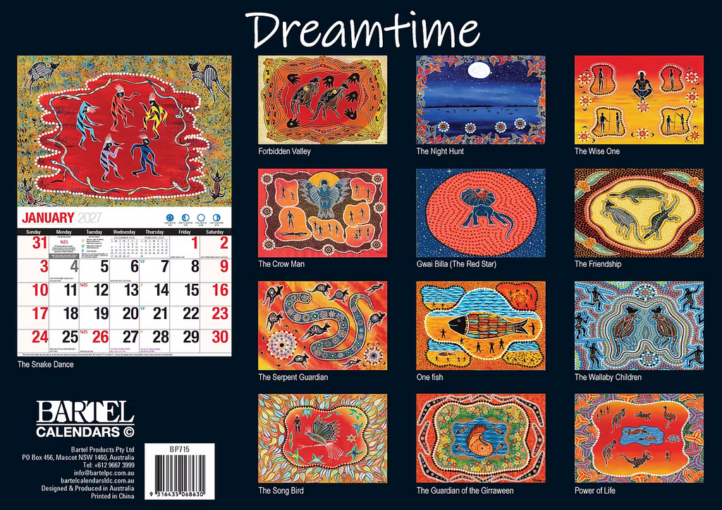 CALENDAR 2027 BIG PRINT - DREAMTIME