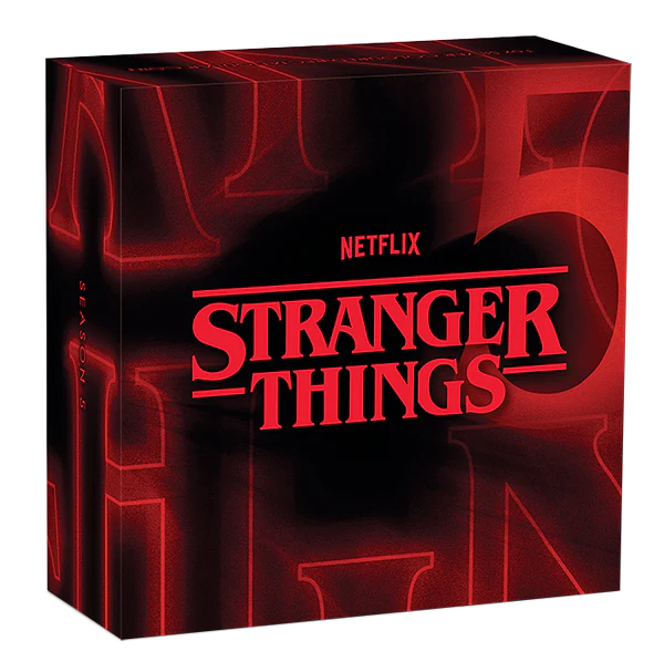 Stanger Things Season 5 2026 1oz Silver Coloured Rectangular Coin