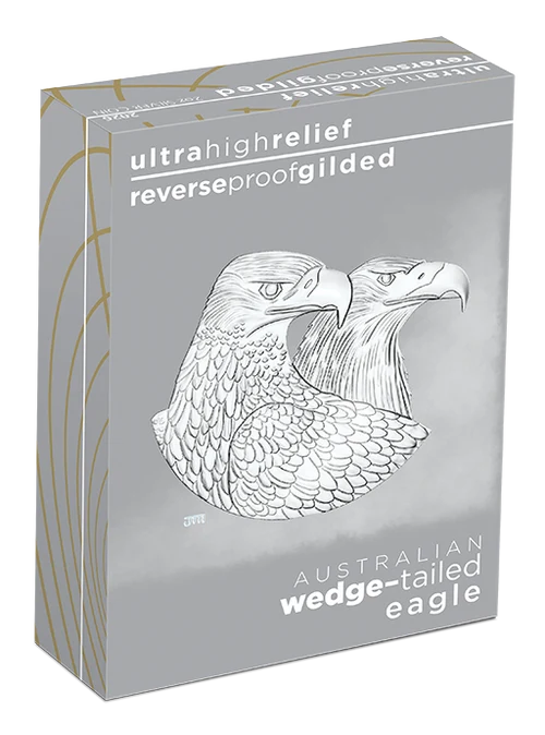Wedge Tailed Eagle 2026 2oz Silver Enhanced Reverse Proof Ultra High Relief Gilded Coin