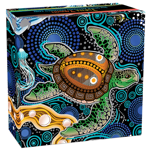 Turtle Yaunati 2026 2oz Silver Antiqued Coloured Coin