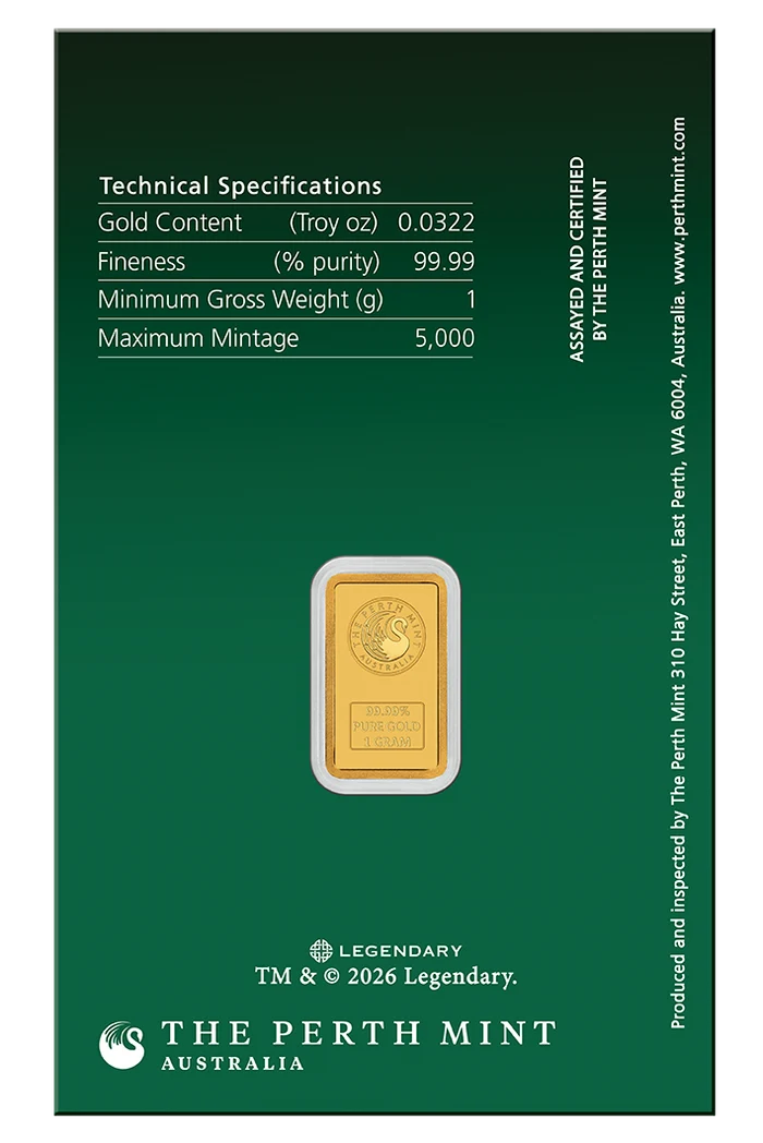 Dune - House Atreides 2026 1g Gold Minted Bar