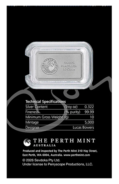 Bon Scott 80th Birthday 2026 10g Silver Minted Bar