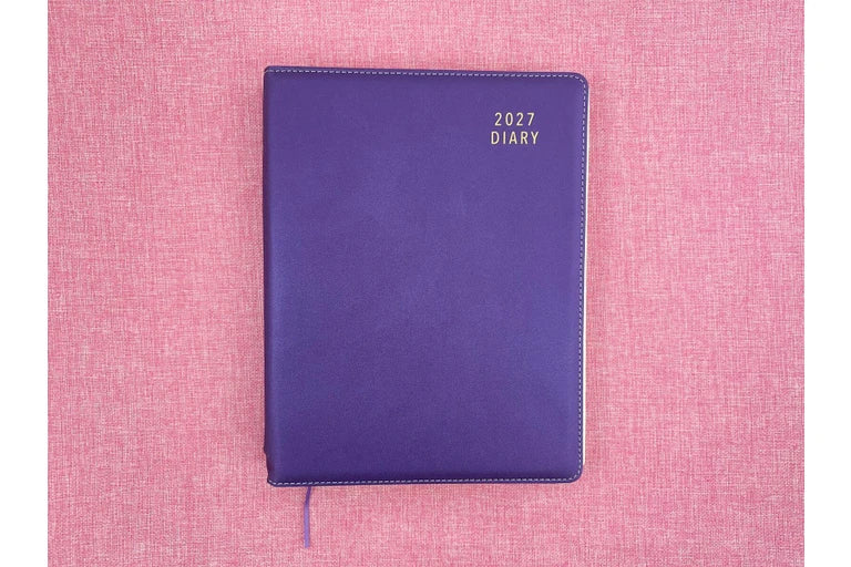 2027 Diary OzCorp Contempo A4 Day to Page Spiral Grape, EA4SD6127