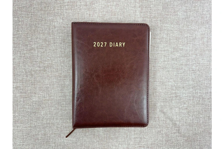 2027 Diary OzCorp Contempo A5 Day to Page Spiral Chocolate, DA5SD2327