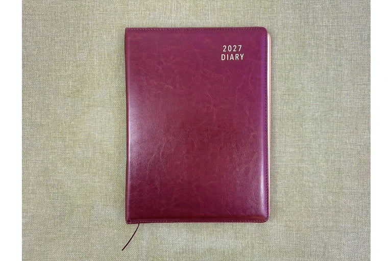 2027 Diary OzCorp Contempo A4 Week to View Chocolate, CA4SW2327