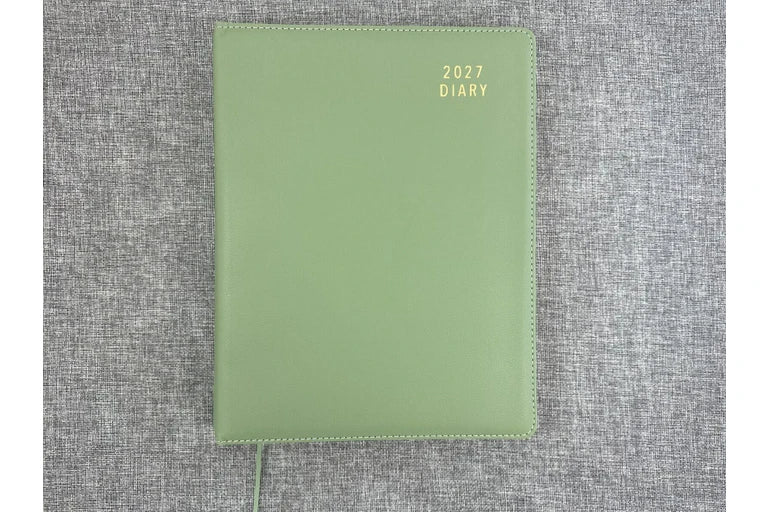 2027 Diary OzCorp Contempo A4 Day to Page Spiral Olive, EA4SD4227