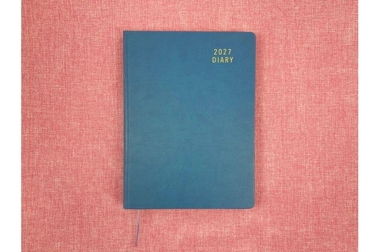 2027 Diary OzCorp Contempo A4 Day to Page Casebound Ocean Blue