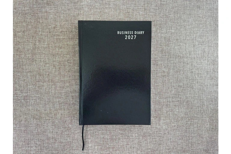2027 Diary OzCorp Business Basic A5 Day to Page Black, H-DA5D1027