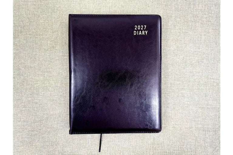 2027 Diary OzCorp Contempo A4 Day to Page Spiral Black, EA4SD1027
