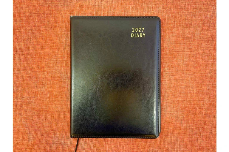 2027 Diary OzCorp Contempo A4 Week to View Black, CA4SW1027