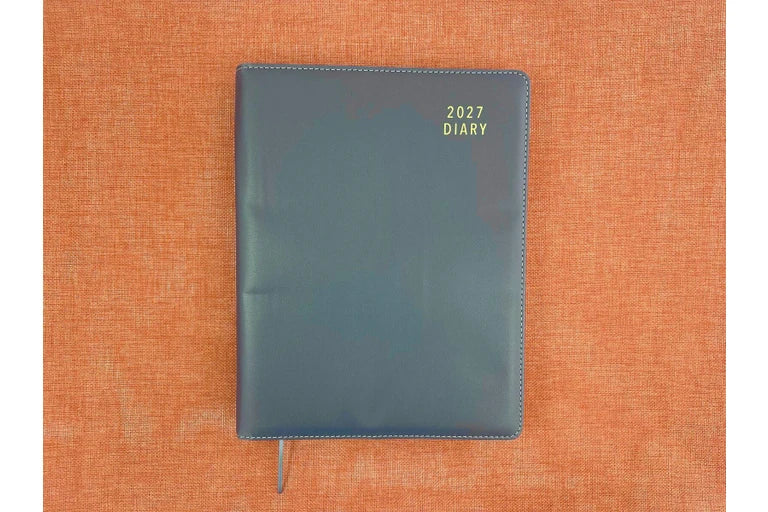 2027 Diary OzCorp Contempo A4 Day to Page Spiral Stormy Blue, EA4SD3327