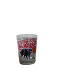 SHOT GLASS DECAL PRINTED SEND MORE TOURISTS - DELICIOUS