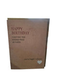 X25 - Folded paper rude birthday card