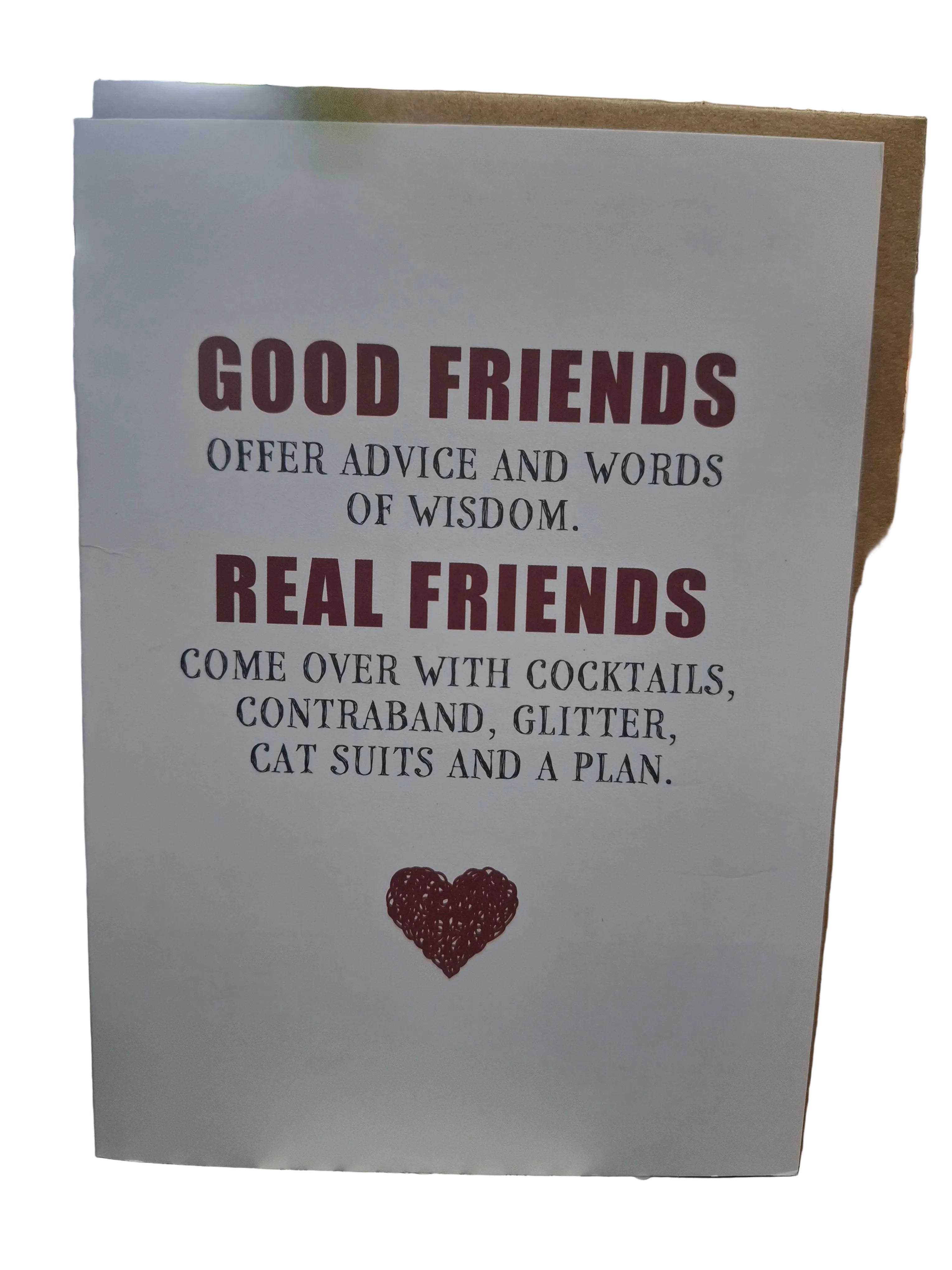 X24 - Good friends rude friendship card