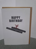 X22 - Fucking downhill rude birthday card